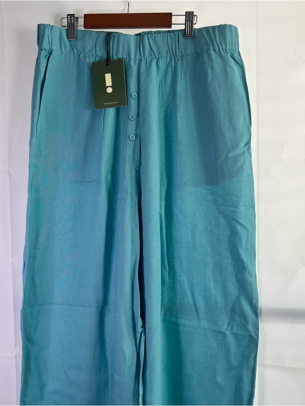 Daily Drills Wide-Leg Pants in Light Blue Flowy Resortwear